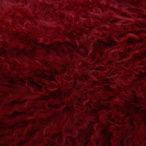 Bosie Real Mongolian Fur Maroon Rectangular Cushion
