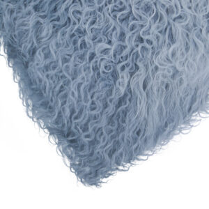 Bosie Real Mongolian Fur Grey Ombre Square Cushion