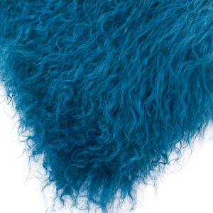Bosie Real Mongolian Fur Blue Ombre Square Cushion