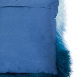 Bosie Real Mongolian Fur Blue Ombre Square Cushion