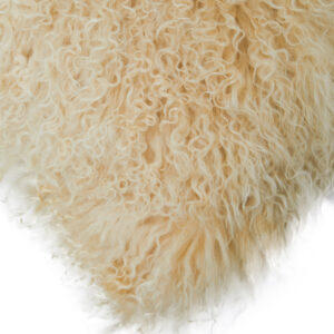 Bosie Real Mongolian Fur Natural Ombre Rectangular Cushion