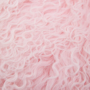 Bosie Real Mongolian Fur Pink Round Cushion