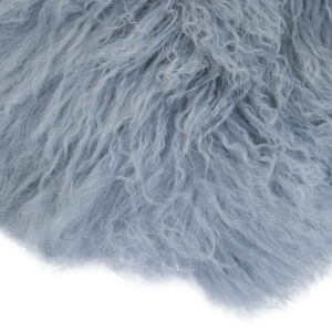 Bosie Real Mongolian Fur Grey Round Cushion