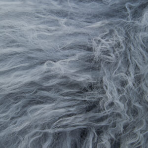 Bosie Real Mongolian Fur Grey Round Cushion