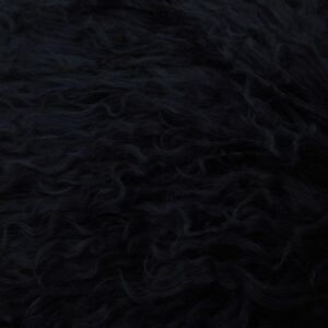Bosie Real Mongolian Fur Black Round Cushion