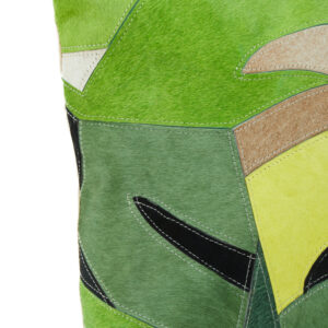 Bosie Safira Botanical Hair on Leather Cushion