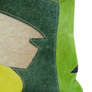 Bosie Safira Botanical Hair on Leather Cushion