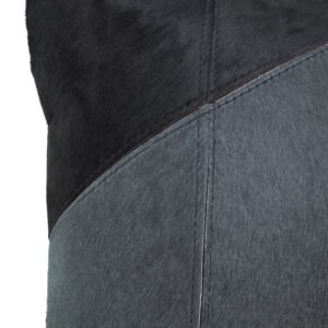 Bosie Safira Black And Grey Hair on Leather Cushion