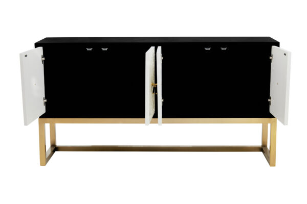 Dumas Black and White Four Door Sideboard