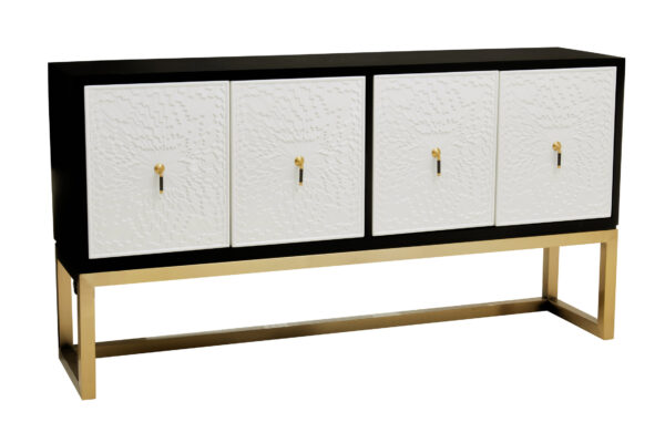 Dumas Black and White Four Door Sideboard