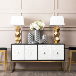 Dumas Black and White Four Door Sideboard