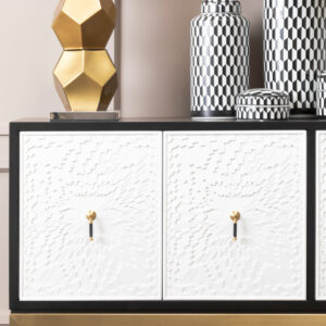 Dumas Black and White Four Door Sideboard