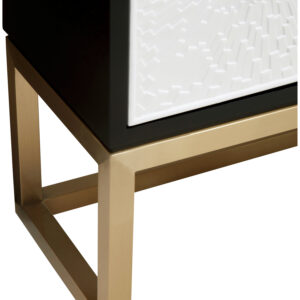Dumas Black and White Four Door Sideboard