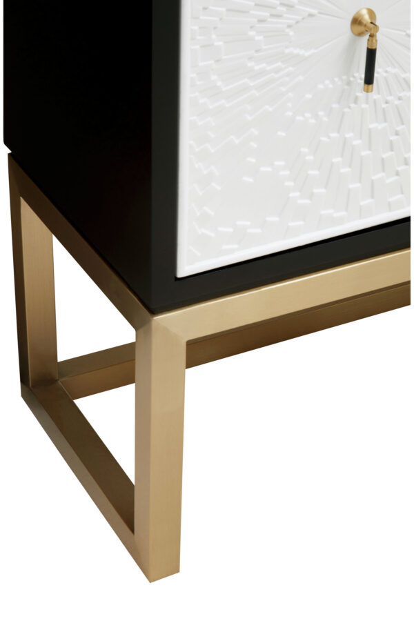 Dumas Black and White Four Door Sideboard