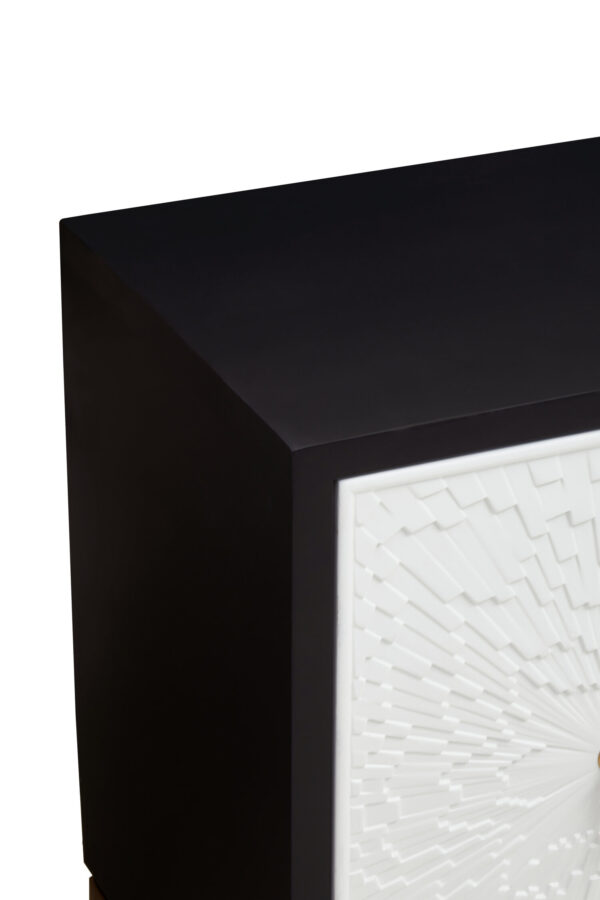 Dumas Black and White Four Door Sideboard