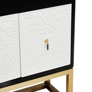 Dumas Black and White Four Door Sideboard