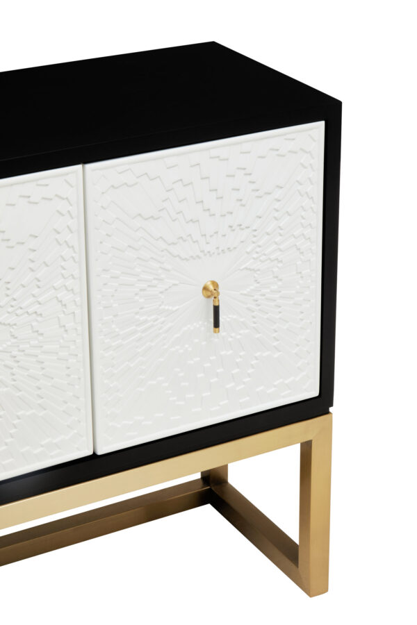 Dumas Black and White Four Door Sideboard