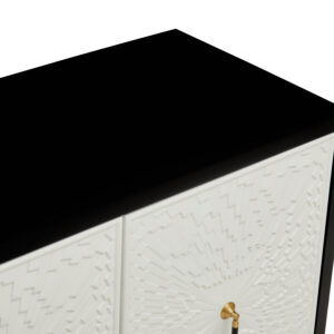 Dumas Black and White Four Door Sideboard