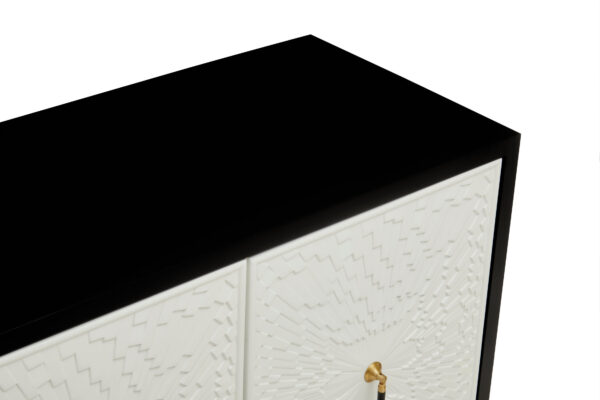 Dumas Black and White Four Door Sideboard
