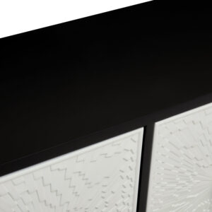Dumas Black and White Four Door Sideboard