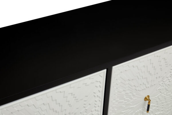 Dumas Black and White Four Door Sideboard