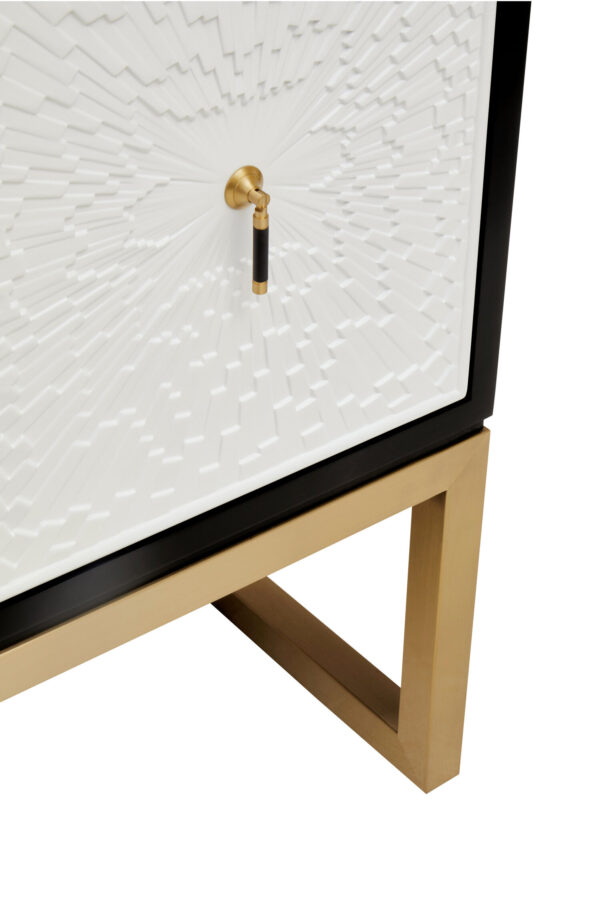 Dumas Black and White Four Door Sideboard