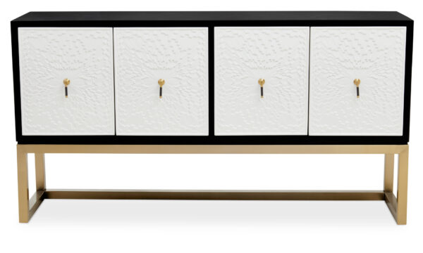 Dumas Black and White Four Door Sideboard