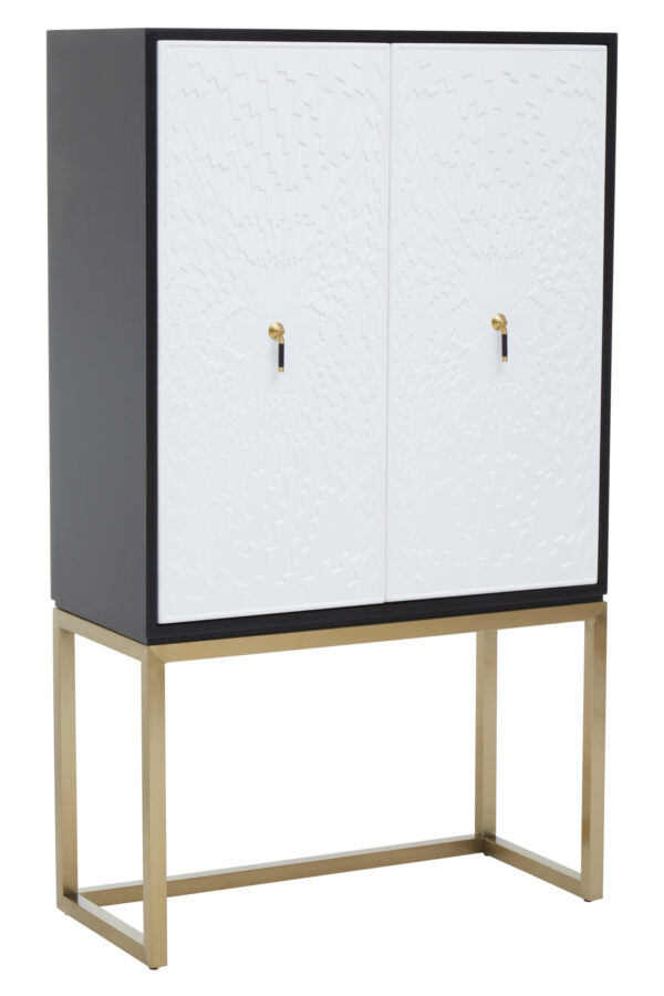 Dumas Black and White Two Door Cabinet