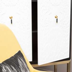 Dumas Black and White Two Door Cabinet