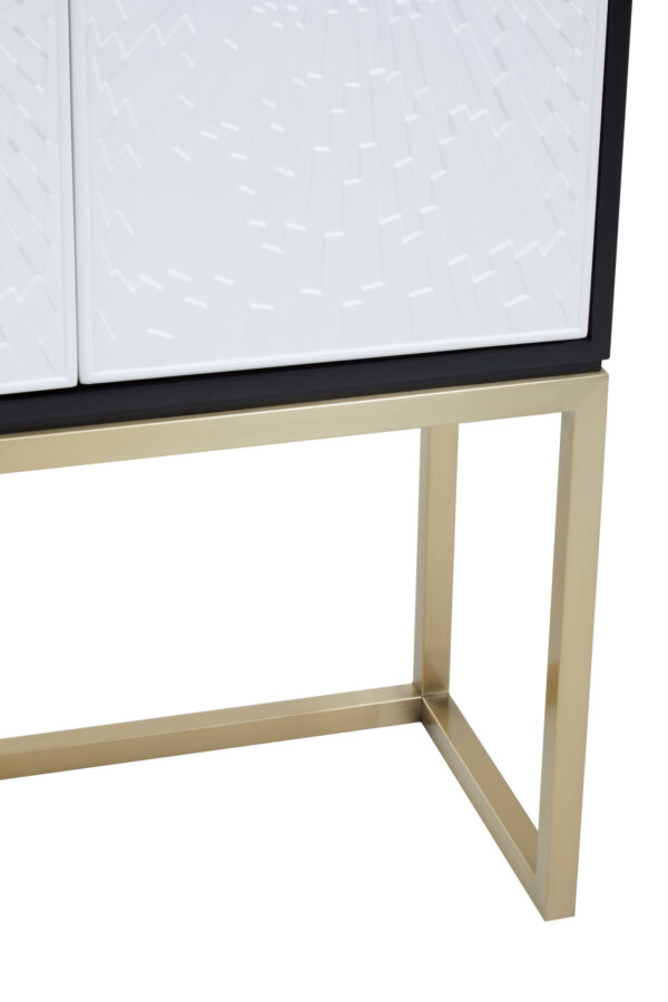 Dumas Black and White Two Door Cabinet