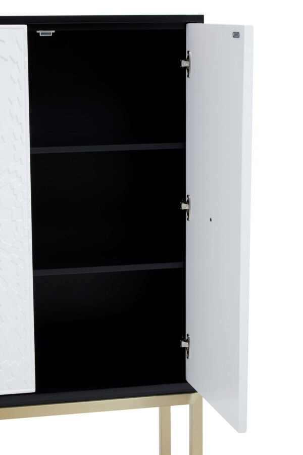 Dumas Black and White Two Door Cabinet