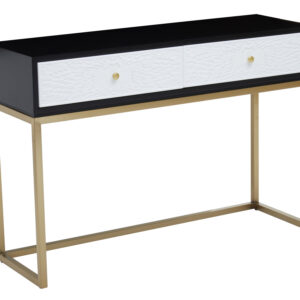 Dumas Black and White Console Table with Drawers