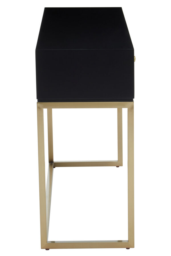 Dumas Black and White Console Table with Drawers