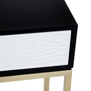 Dumas Black and White Console Table with Drawers