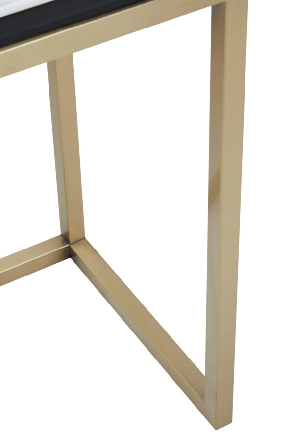 Dumas Black and White Console Table with Drawers