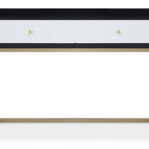 Dumas Black and White Console Table with Drawers