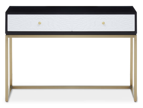 Dumas Black and White Console Table with Drawers
