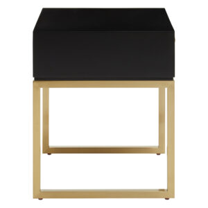 Dumas Black and White One Drawer Side Table