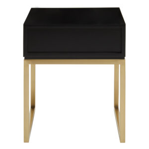 Dumas Black and White One Drawer Side Table
