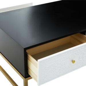 Dumas Black and White Four Drawer Coffee Table