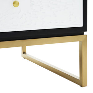 Dumas Black and White Four Drawer Coffee Table