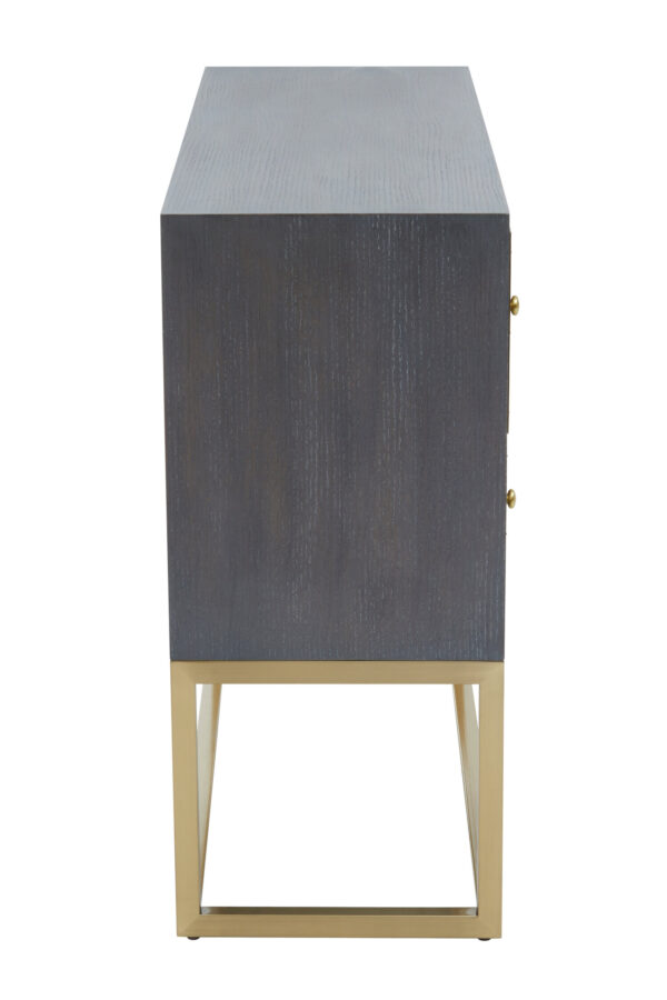 Deskey Grey Shagreen Effect Four Drawer Console Table