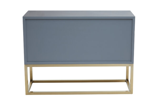 Deskey Grey Shagreen Effect Four Drawer Console Table