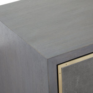 Deskey Grey Shagreen Effect Four Drawer Console Table