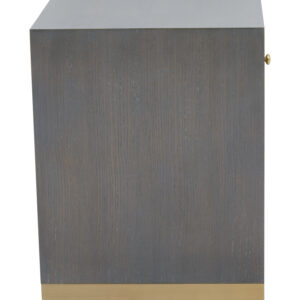 Deskey One Drawer Grey Shagreen Effect Side Table
