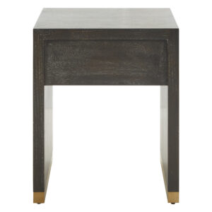 Deskey One Drawer Grey Shagreen Effect Side Table