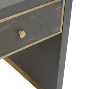 Deskey One Drawer Grey Shagreen Effect Side Table