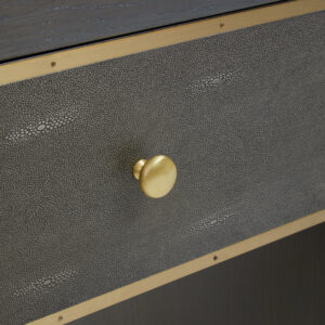 Deskey One Drawer Grey Shagreen Effect Side Table