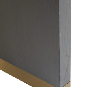 Deskey One Drawer Grey Shagreen Effect Side Table