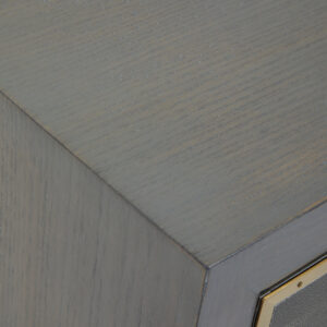 Deskey One Drawer Grey Shagreen Effect Side Table
